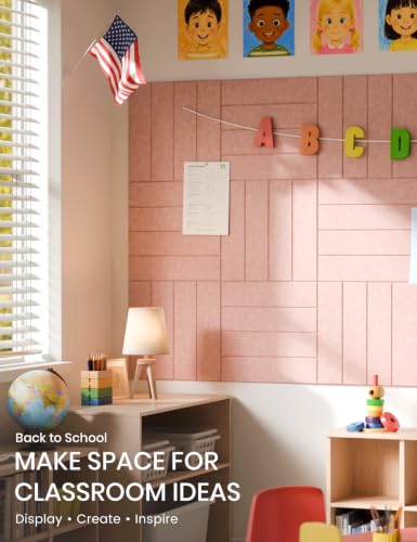 48" x 36" Large Felt Bulletin Board (Pink / Bold-stripe 12-pack)