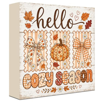 Fall Decorations for Home Wood Sign Fall Decor Shelf Decor