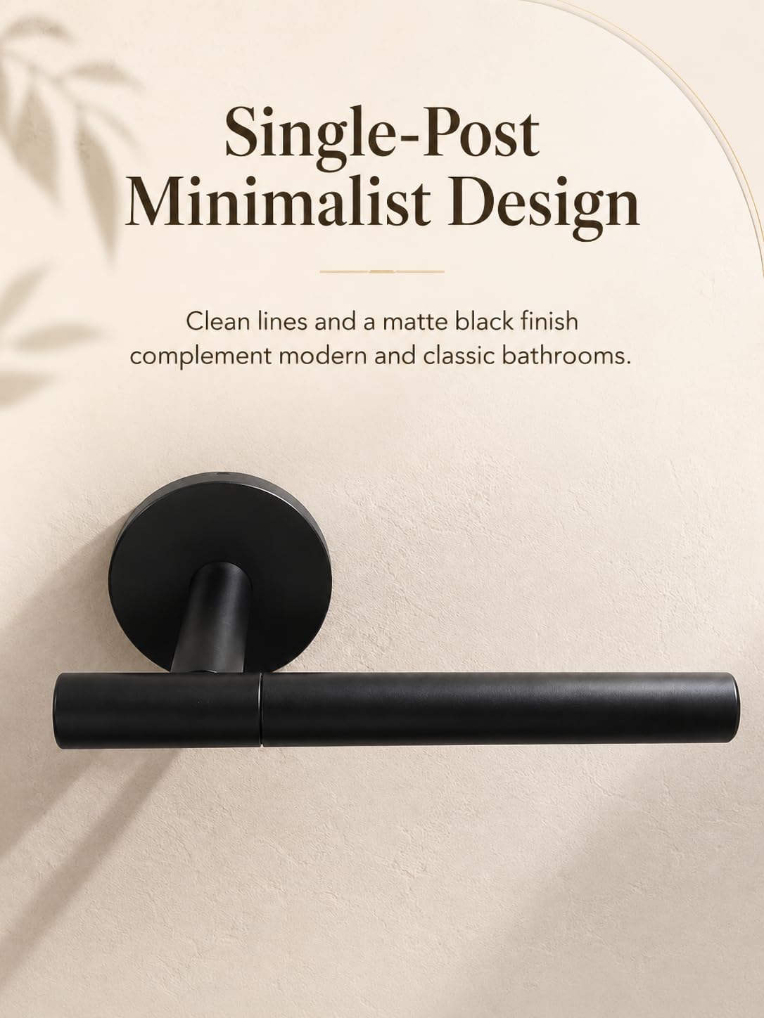 Single Post Toilet Paper Holder (Black)