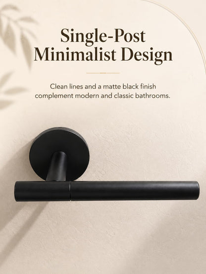 Single Post Toilet Paper Holder (Black)