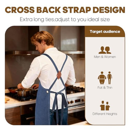 Aprons For Women Men With Large Pockets
