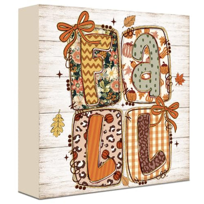 Fall Decorations for Home Wood Sign Fall Decor Shelf Decor