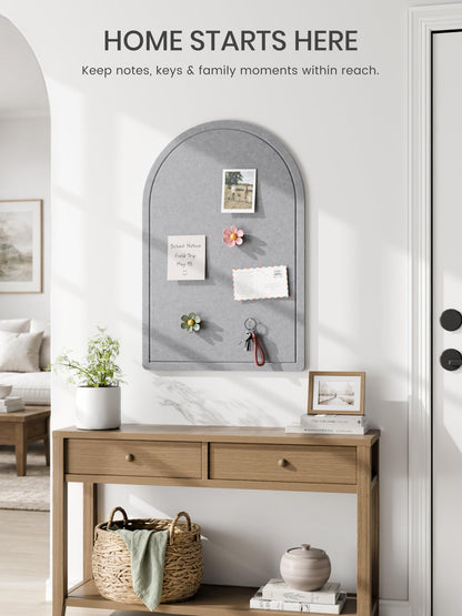 Arched Felt Bulletin Board (Soft Gray)