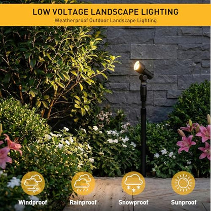 Low Voltage LED Telescoping Spotlights 12V 4W 66LM 2700K 2Pack