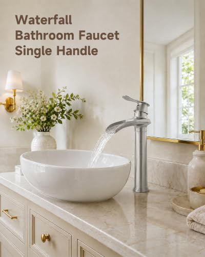 Bathroom Vessel Sink Faucet Waterfall Faucet