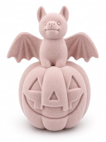 Halloween Decor Bat on Jack (Pink Bat Pumpkin)