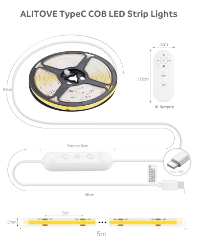 Upgrade COB LED Light Strip USB