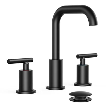 Bathroom Sink Faucet 3 Hole Widespread 8 Inch 2 Handle