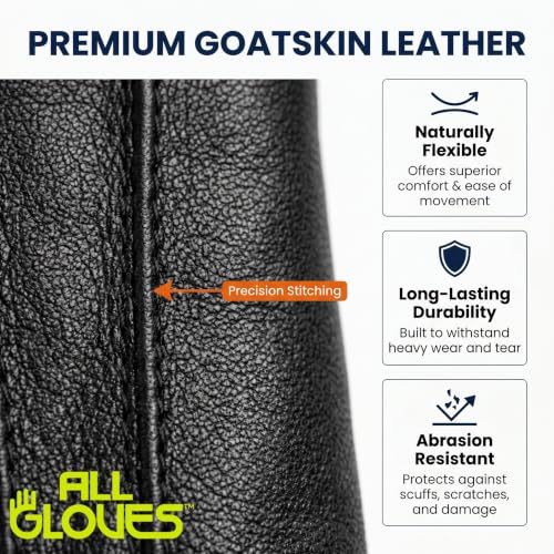 Kevlar Lined Goatskin Leather Puncture Resistant Duty Gloves