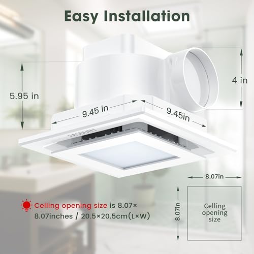 Bathroom Exhaust Fan with Light