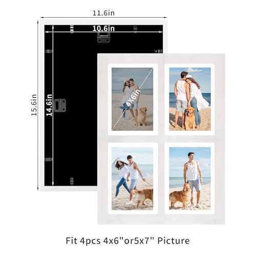 Picture Frame Collage 5x7 Set of 2 (Rustic White / 11.7x15.7in (2Pack))