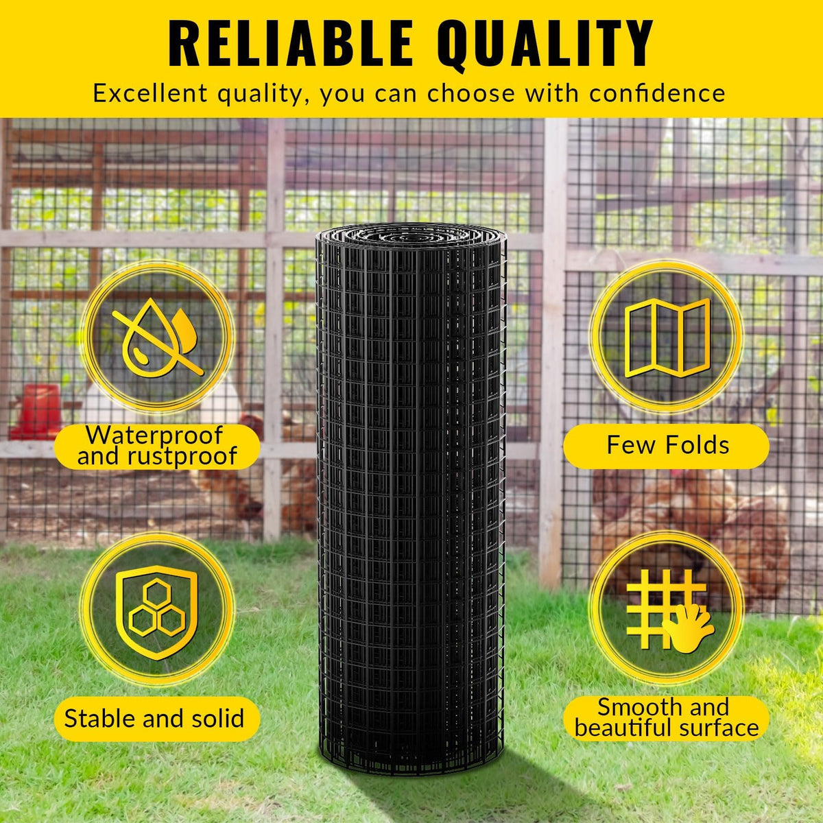 Hardware Cloth 1 (48 x 100 1/4 inch-Black)