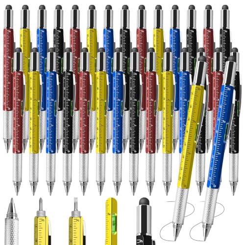 Multi Tool Pens for Father's Day 6 in 1 Bulk with Ruler