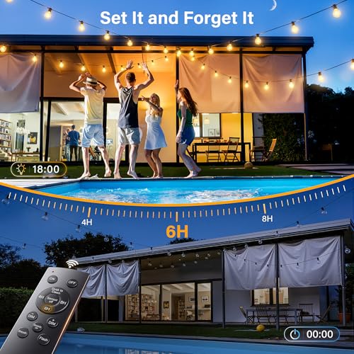 Outdoor String Lights with Remote