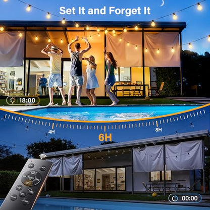 Outdoor String Lights with Remote