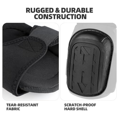 Professional Work Knee Pads with Thick Foam Cushioning & Soft Gel Core