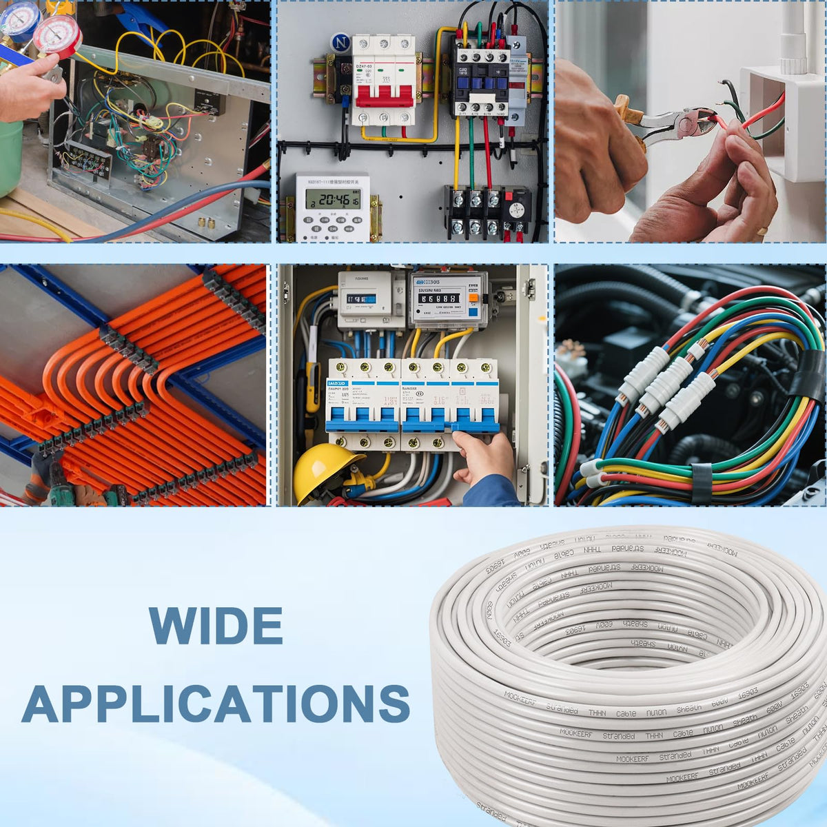 THHN Wire 4 Gauge 100FT (White / 4 Gauge 100FT)