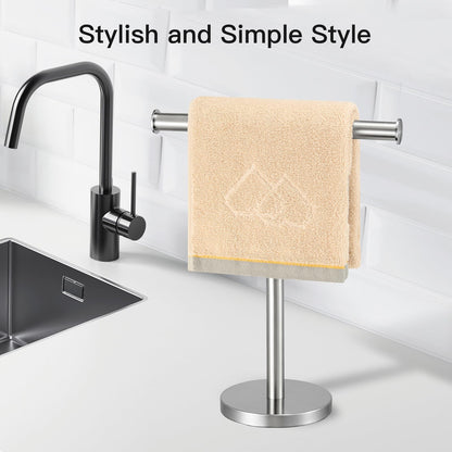 Hand Towel Holder (T-silver-1 Pack)