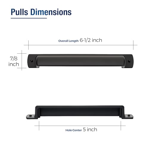 Matte Black Cabinet Pulls Cabinet Handles (Black / 5 inch Hole Center)