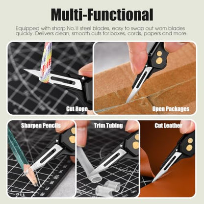 folding utility knife with blade storage