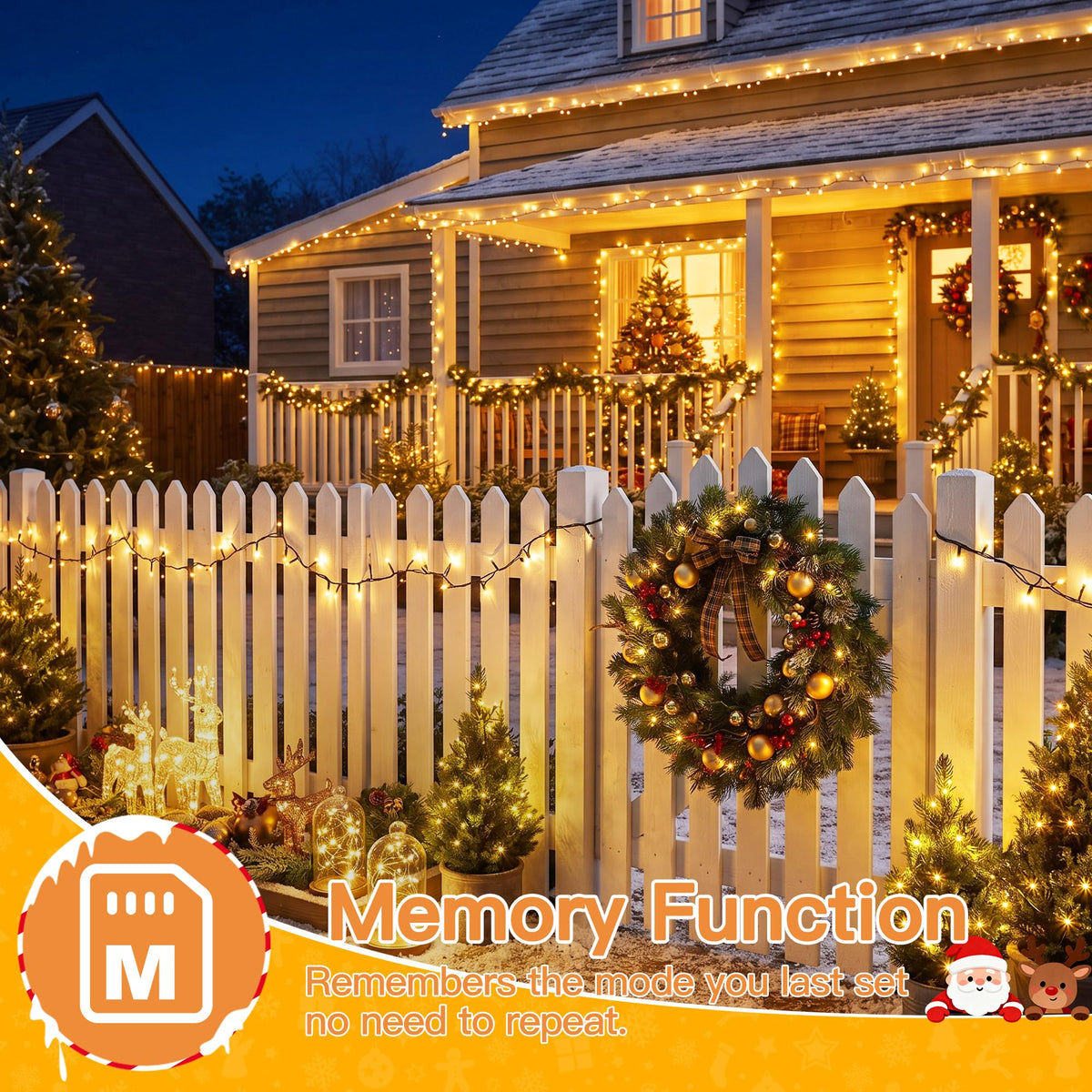 500 LED Christmas Lights Outdoor (Warm White / 500 LED)