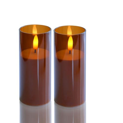 2 Pack LED Battery Operated Candles with Timer 2"x 5"