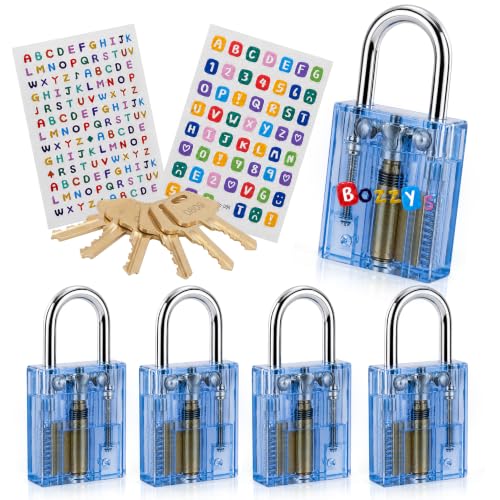 Transparent Padlock 5 (Transparent Lock-Blue)