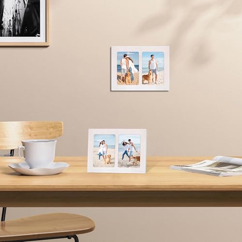 4x6 Picture Frame Collage (Rustic White / 7.7x10in (1Pack))