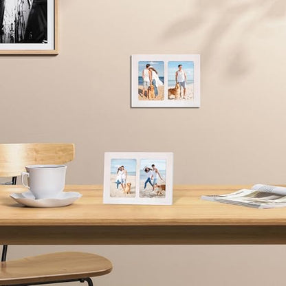 4x6 Picture Frame Collage (Rustic White / 7.7x10in (1Pack))