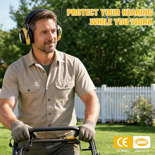 AM FM Radio Headphones for Mowing
