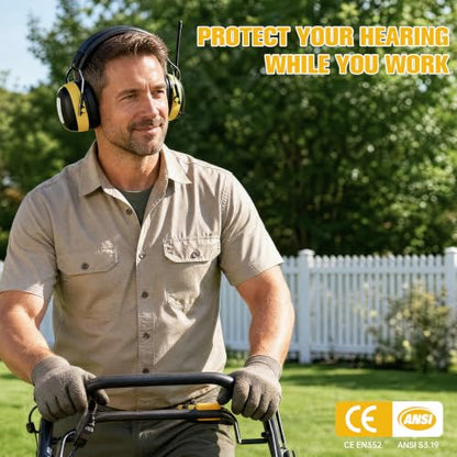 AM FM Radio Headphones for Mowing