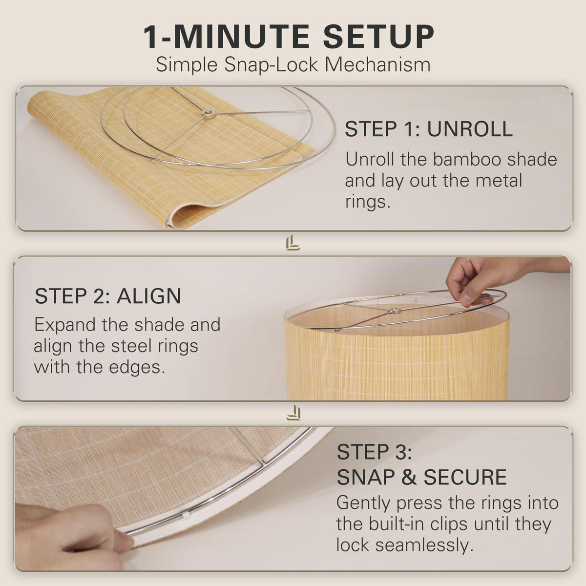 Bamboo Lamp Shade 1 Pack (Yellow)