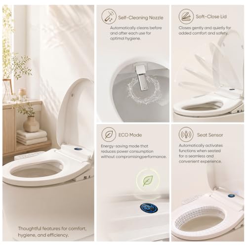 Electric Bidet Toilet Seat Elongated