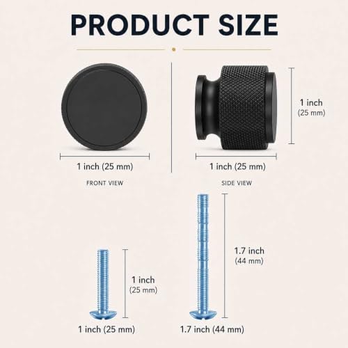 24 Pack Aluminum Cabinet Knobs