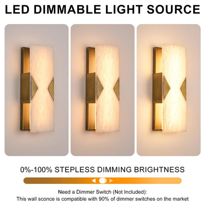 Alabaster Wall Sconce (Bronze 1Pack)