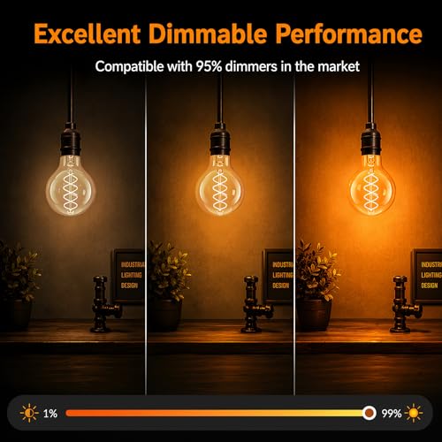 G80 Edison Bulbs Dimmable Vintage