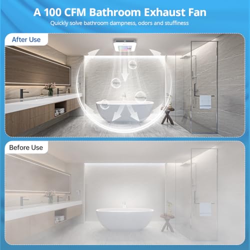 Bathroom Exhaust Fan with Bluetooth Speaker