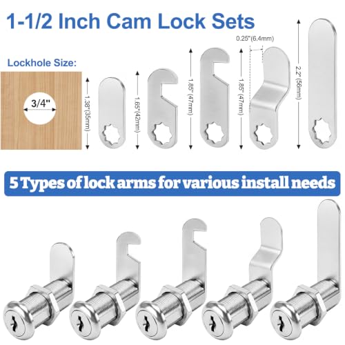 Cabinet Locks with Keys Cam Lock Keyed Alike Cylinder Lock Heavy