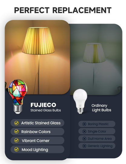 Stained Glass Light Bulb (Rainbow Tone Color)