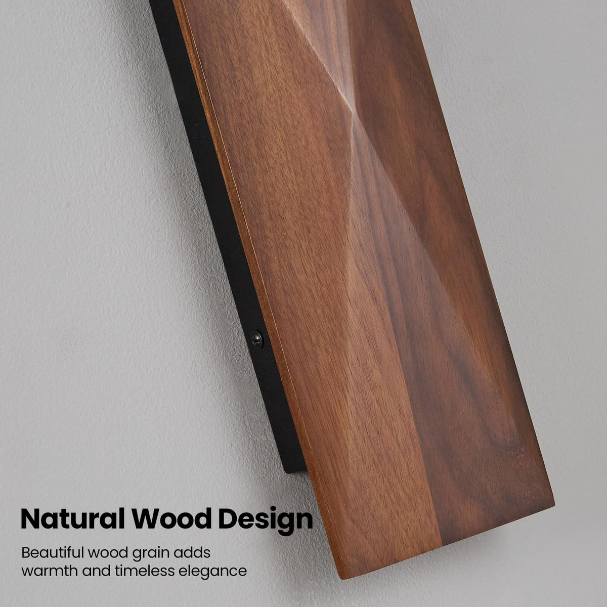 Set of 2 Walnut Wood Wall Sconce (Walnut / Double)