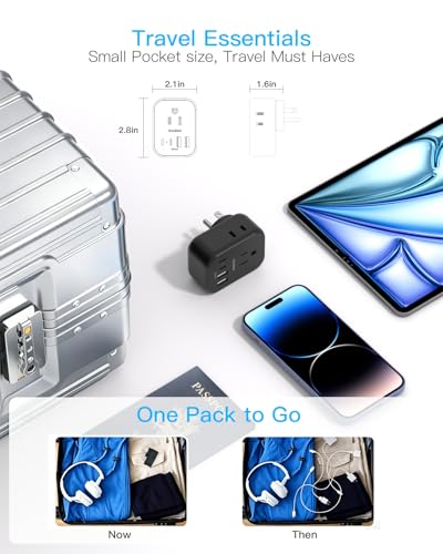 2 Pack Travel Cruise Outlet Adapter