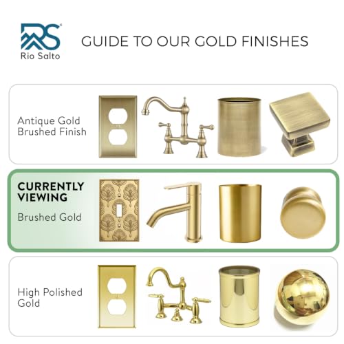 Light Switch Cover Plate Outlet Covers Brushed Brass Gold Metal Decorative Wall Plates