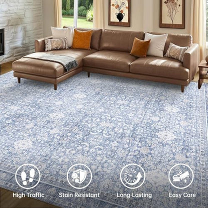 5x7 Area Rugs (Light Blue / 5' x 7' (Rectangular))