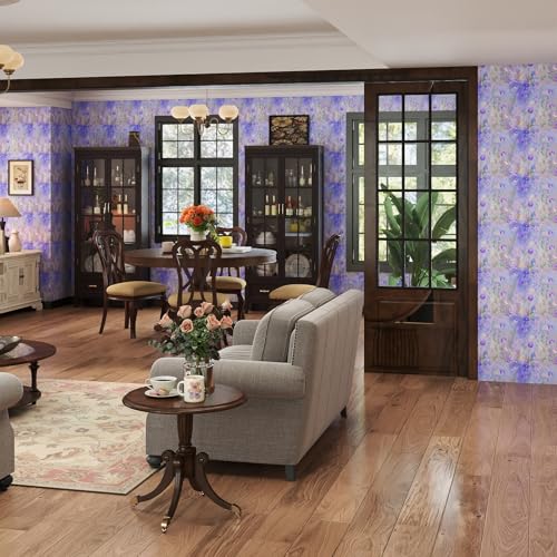 Floral Peel and Stick Wallpaper Vintage Contact Paper Removable Vinyl Wall Covering for Bedroom Bathroom Kitchen Cabinets