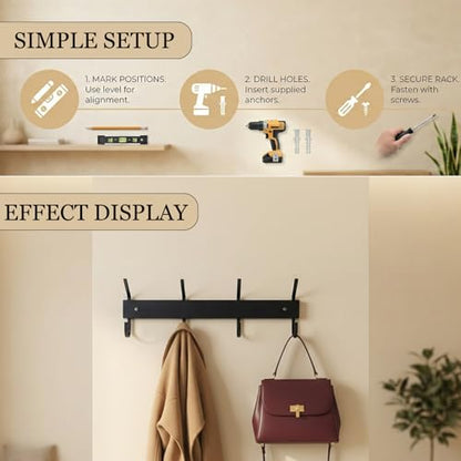 Wall Mount Purse & Coat Rack 2 Pack