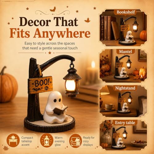 1 pcs 1 Pack 1 Count Ghost Reading Book Lamp 1 piece 1 Set