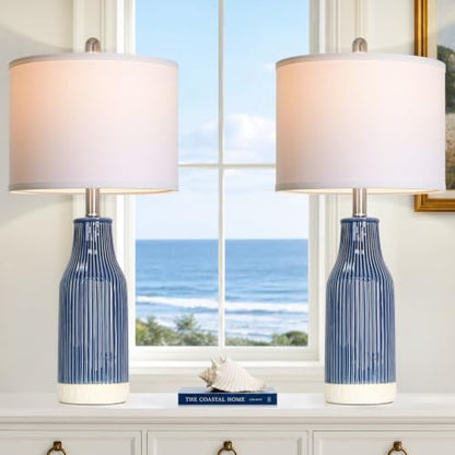 Ceramic Table Lamps Set of 2 for Living Room