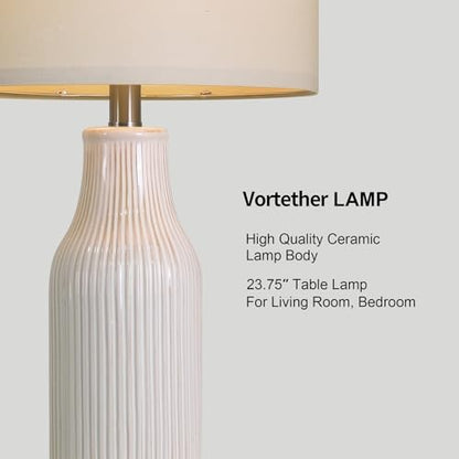 23.75" Modern Ceramic Table Lamps Set of 2
