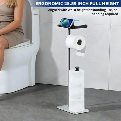 Toilet Paper Stand (Marble White)