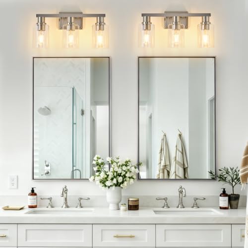 3 Light Bathroom Vanity Light (Brushed Nickel / 3 Lights)